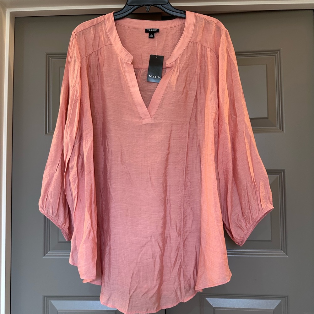 Torrid Women's Peach Blouse